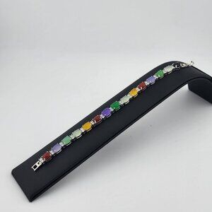 Soft Strength – Oval Jade & Agate Bracelet with Delicate Gemstones